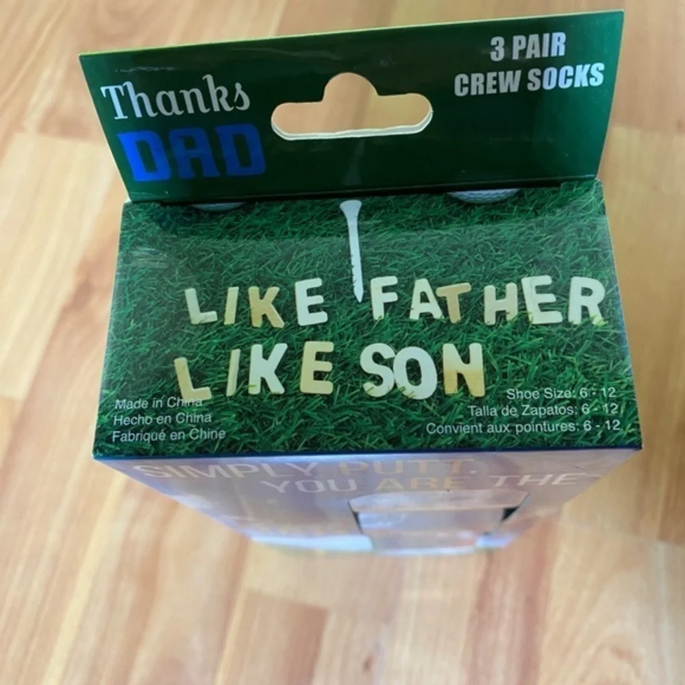 3pair crew socks best dad‎ ever